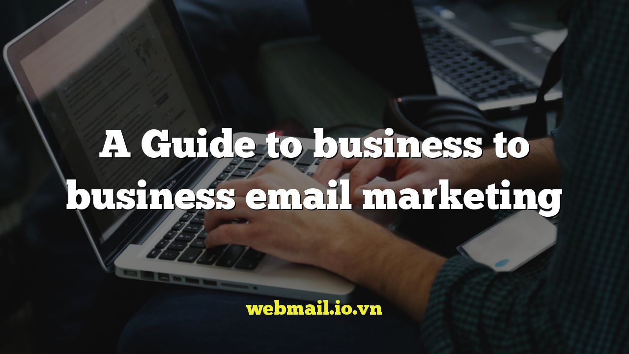 A Guide to business to business email marketing