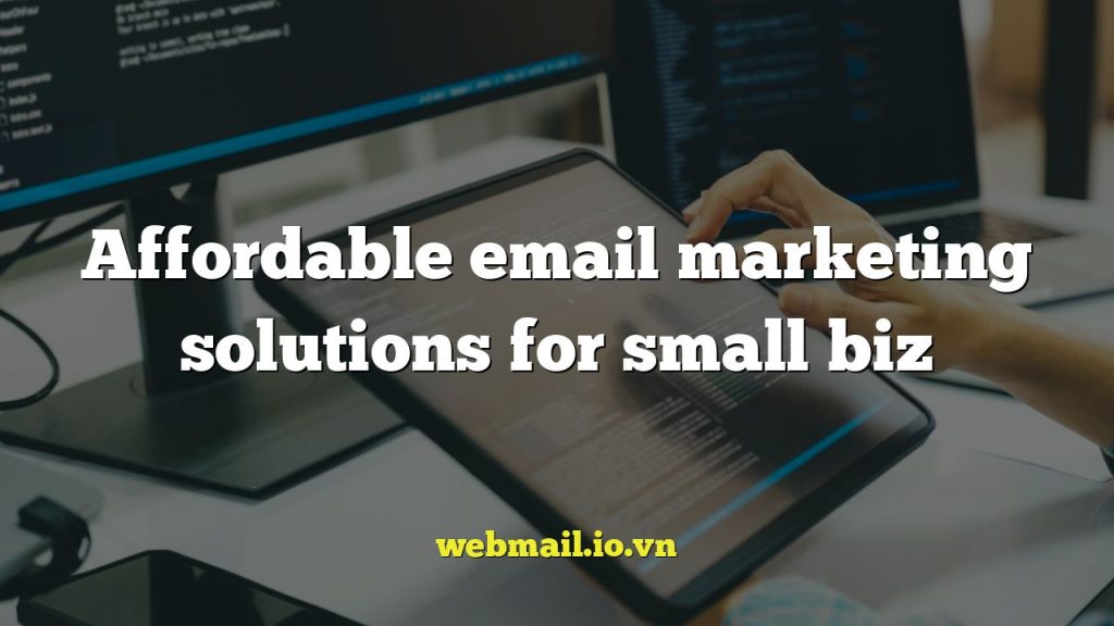 Affordable email marketing solutions for small biz