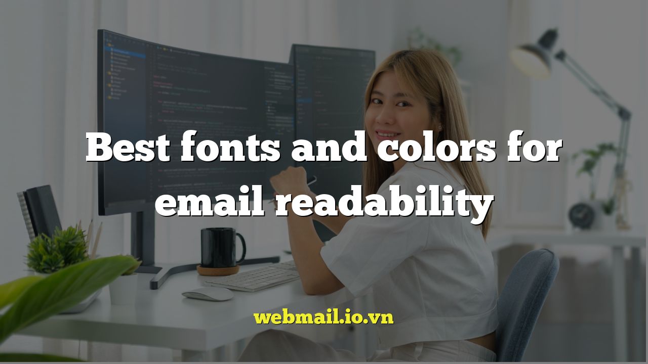Best fonts and colors for email readability