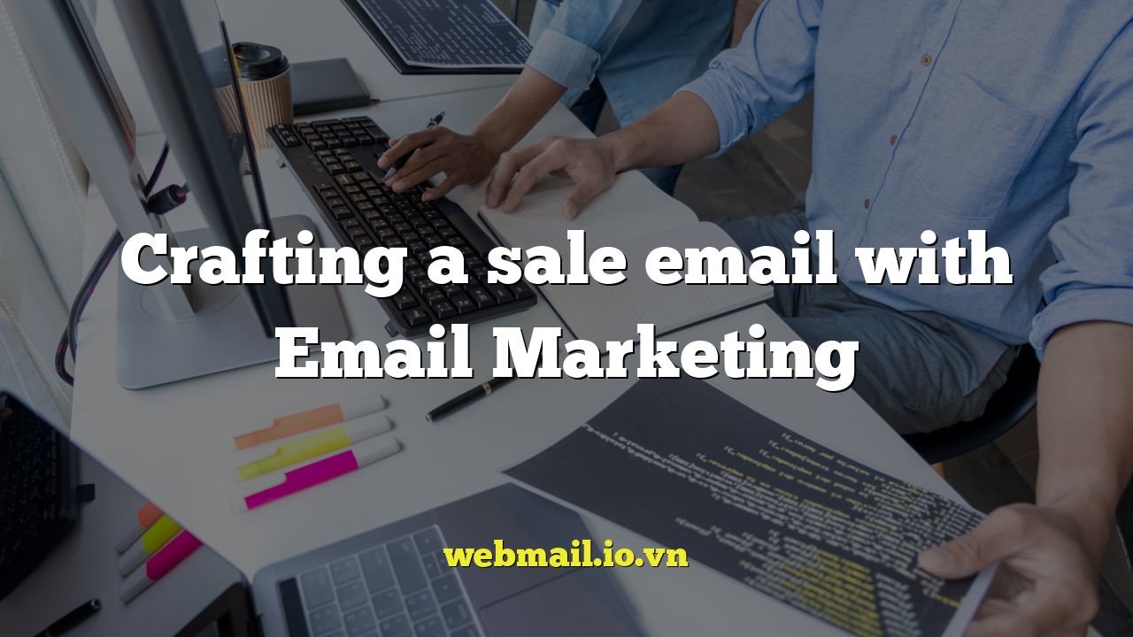 Crafting a sale email with Email Marketing