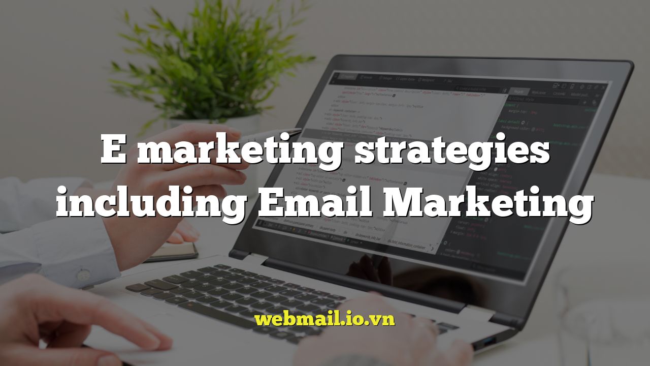 E marketing strategies including Email Marketing