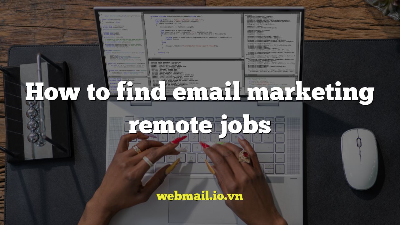 How to find email marketing remote jobs