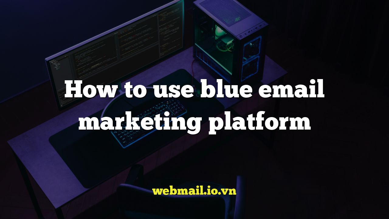 How to use blue email marketing platform