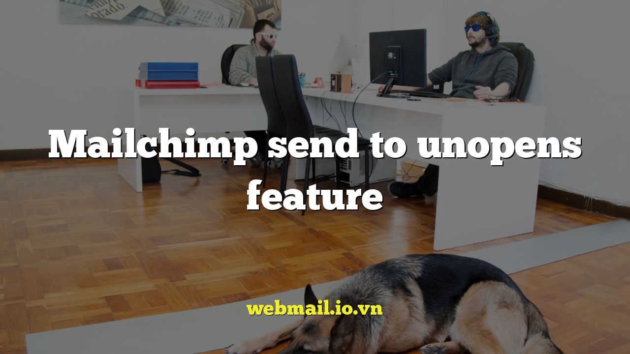 Mailchimp send to unopens feature