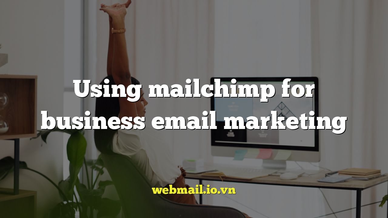Using mailchimp for business email marketing