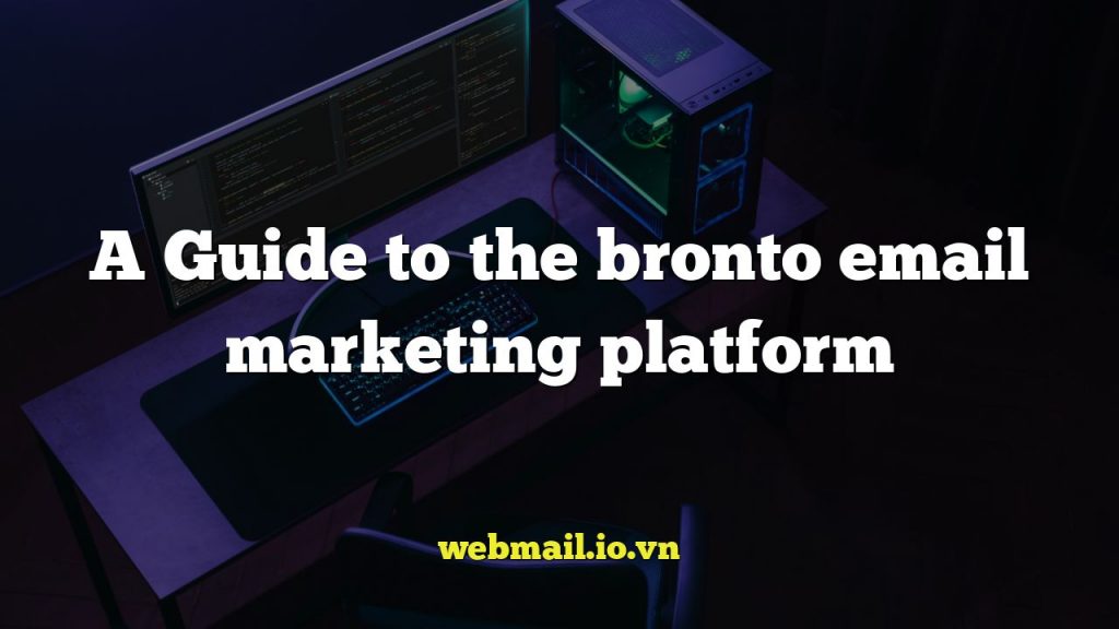 A Guide to the bronto email marketing platform