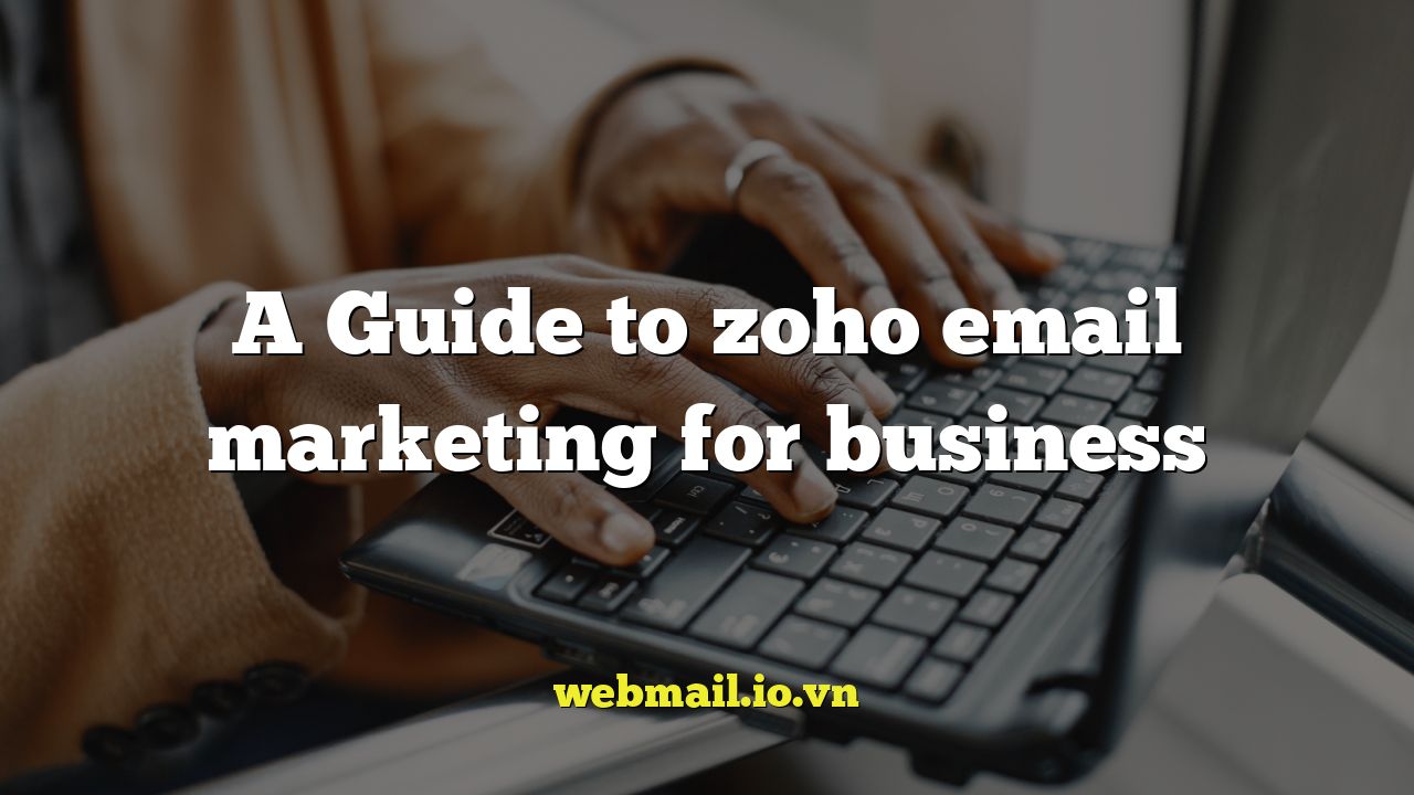 A Guide to zoho email marketing for business