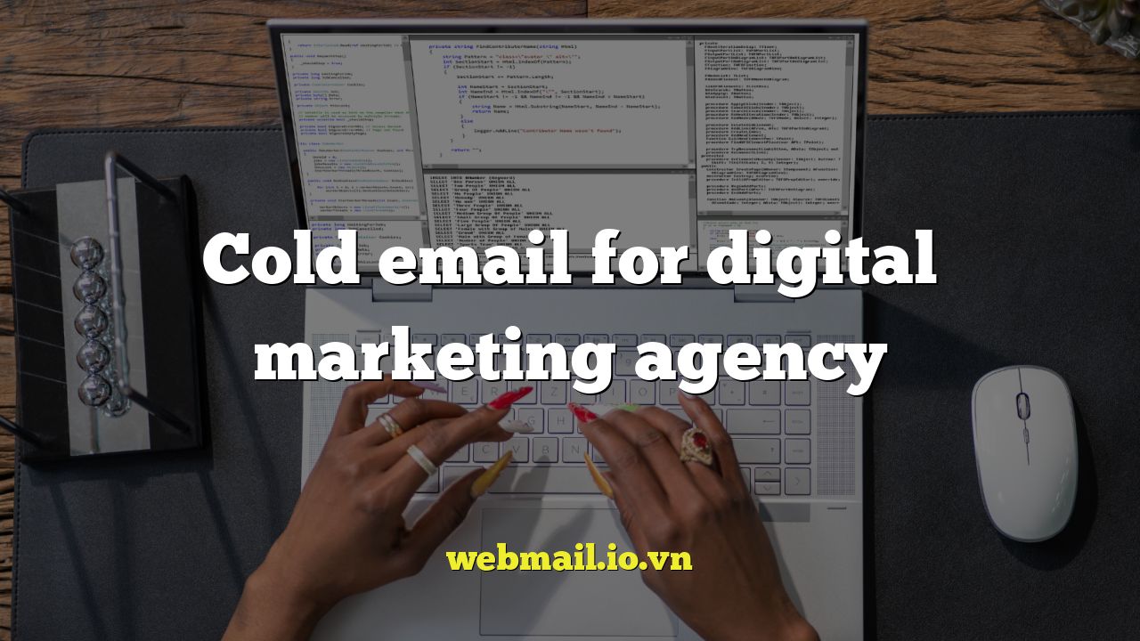 Cold email for digital marketing agency