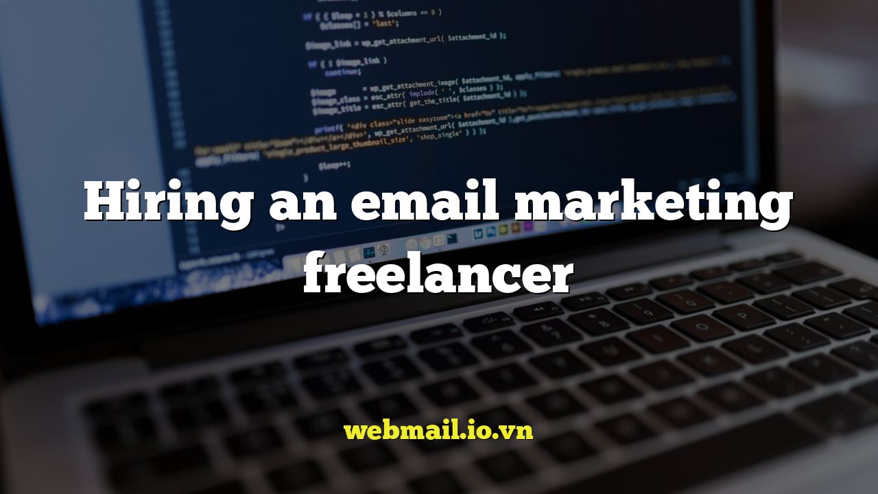 Hiring an email marketing freelancer