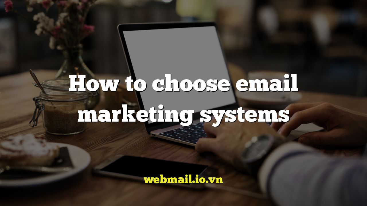 How to choose email marketing systems