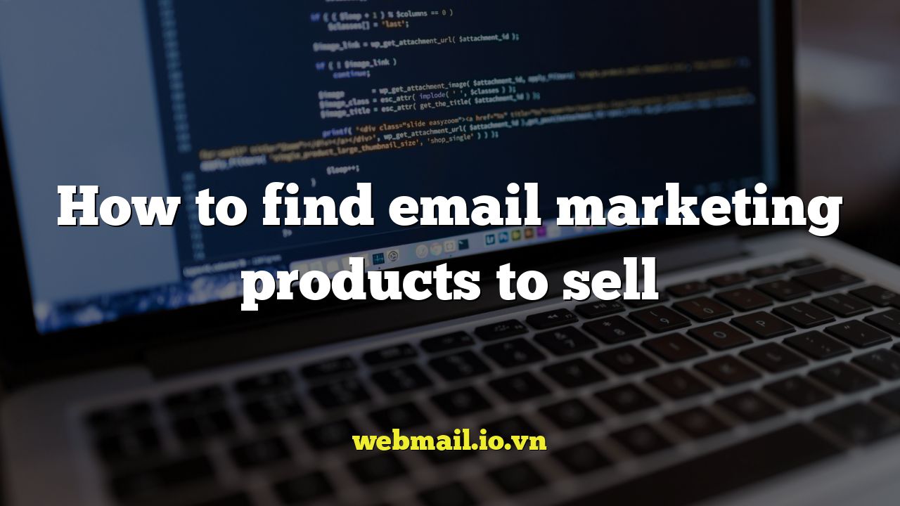 How to find email marketing products to sell