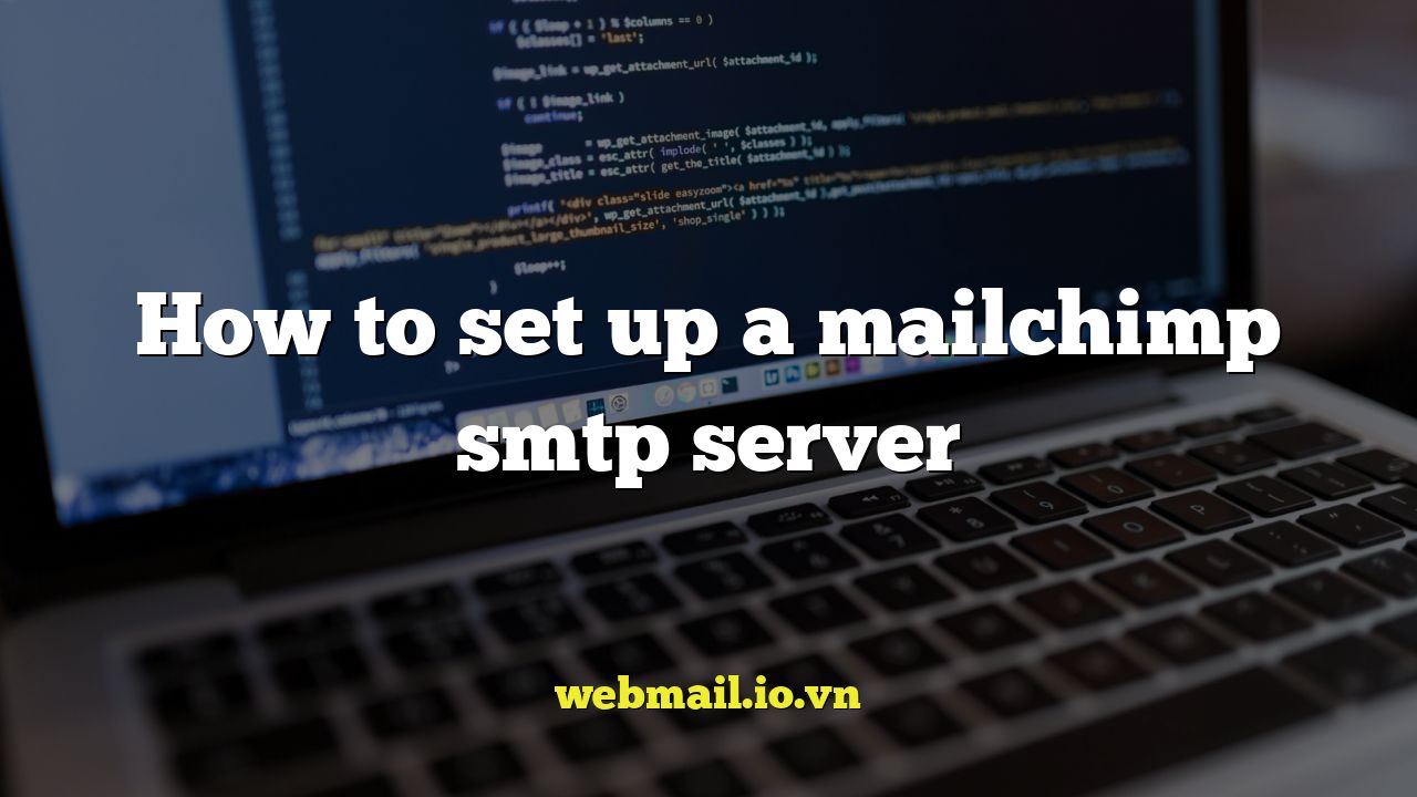 How to set up a mailchimp smtp server
