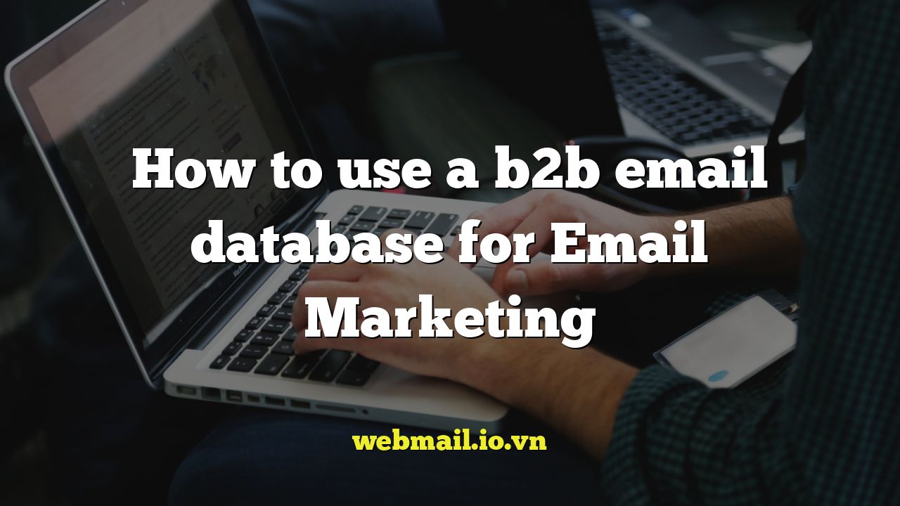 How to use a b2b email database for Email Marketing
