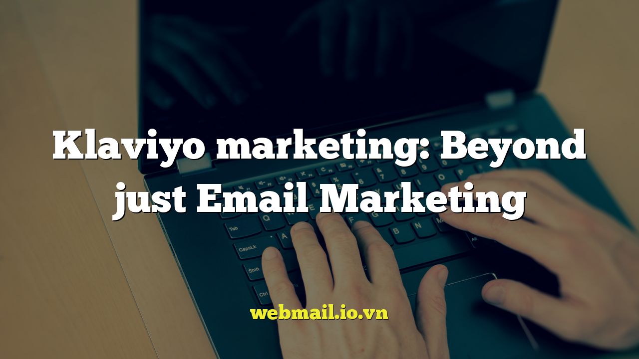 Klaviyo marketing: Beyond just Email Marketing