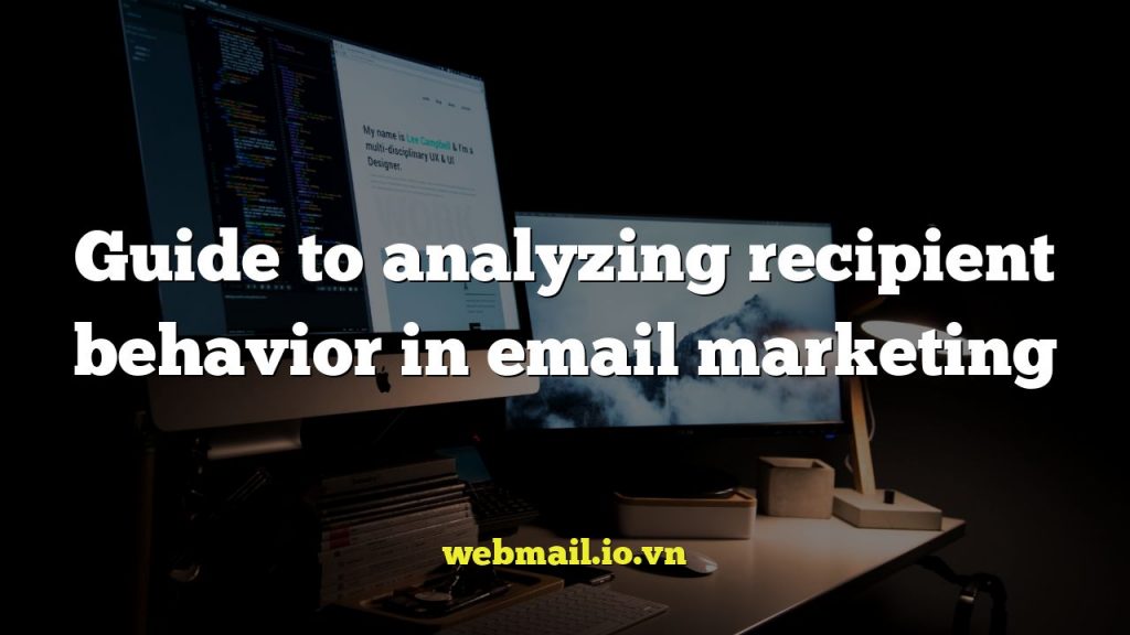 Guide to analyzing recipient behavior in email marketing