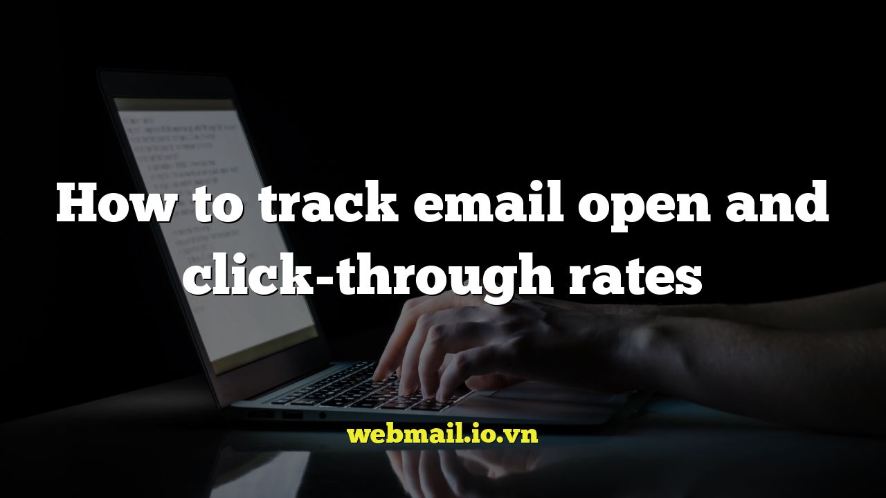 How to track email open and click-through rates