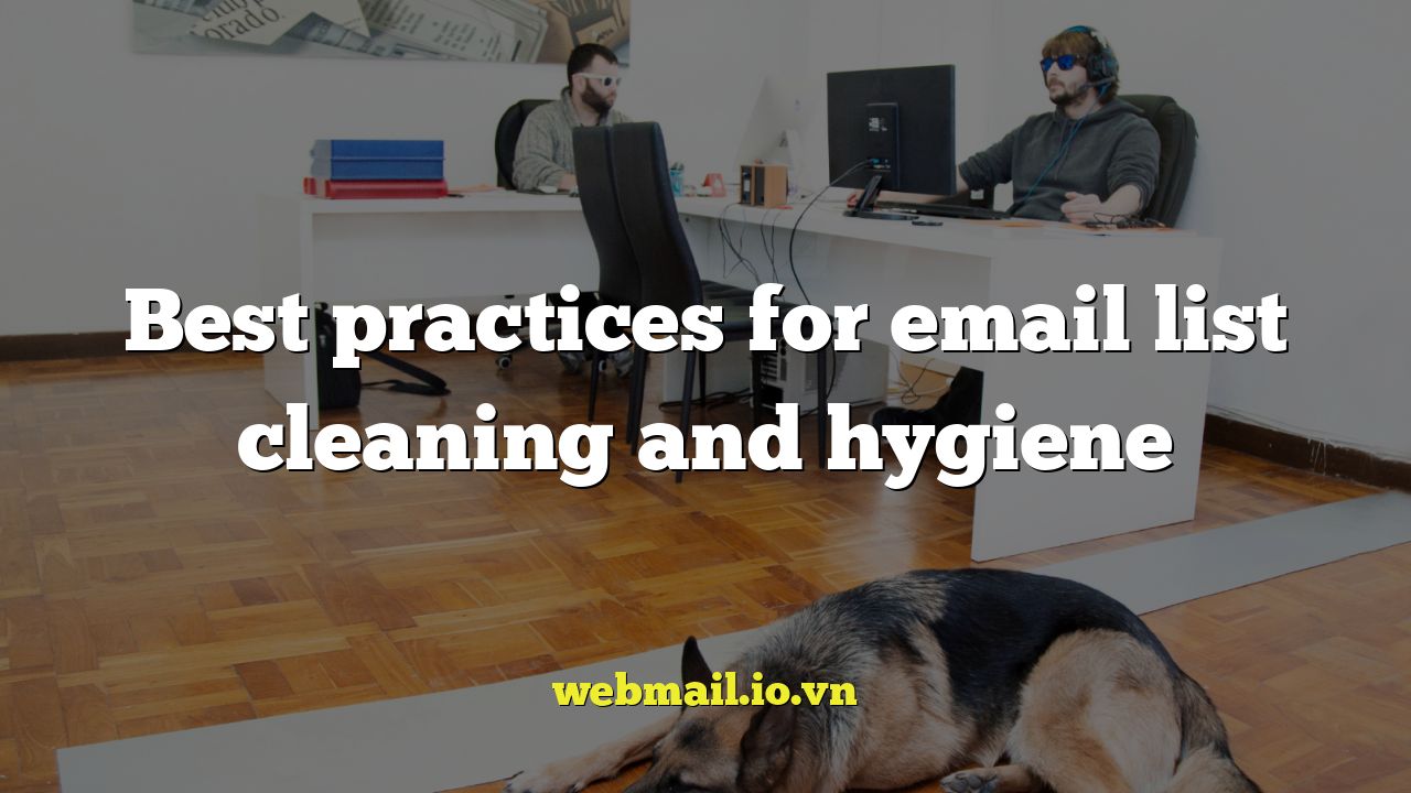 Best practices for email list cleaning and hygiene