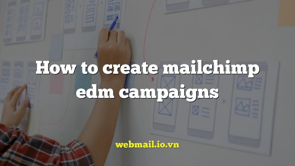 How to create mailchimp edm campaigns