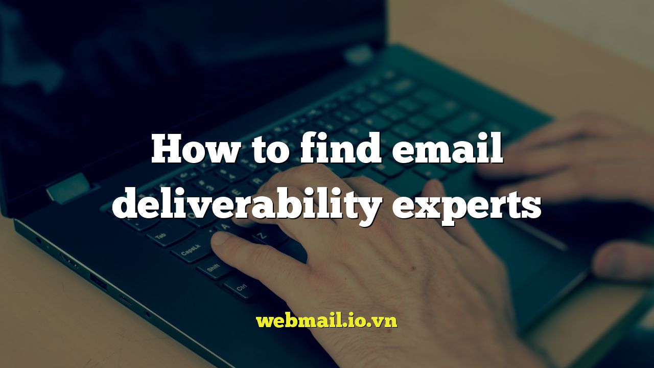 How to find email deliverability experts