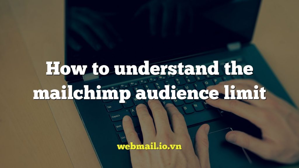 How to understand the mailchimp audience limit