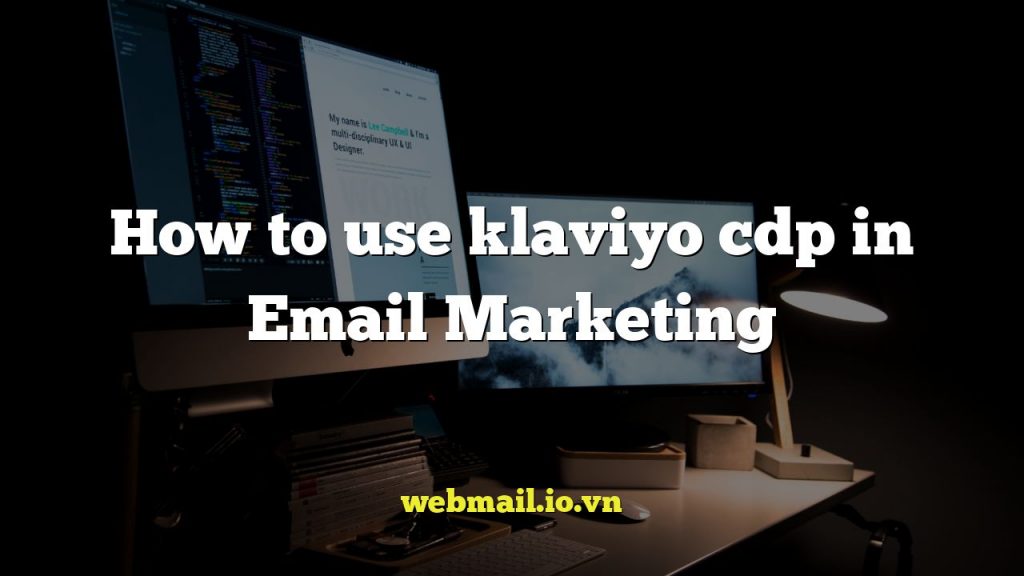 How to use klaviyo cdp in Email Marketing