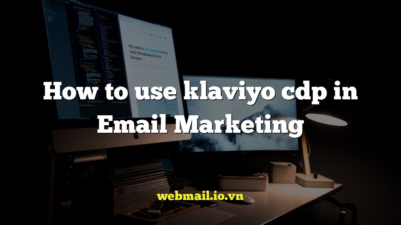 How to use klaviyo cdp in Email Marketing