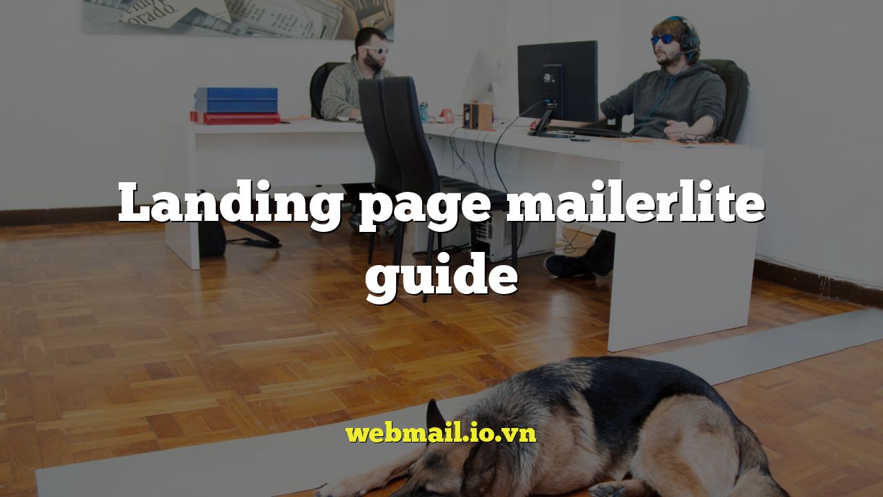 Landing page mailerlite guide