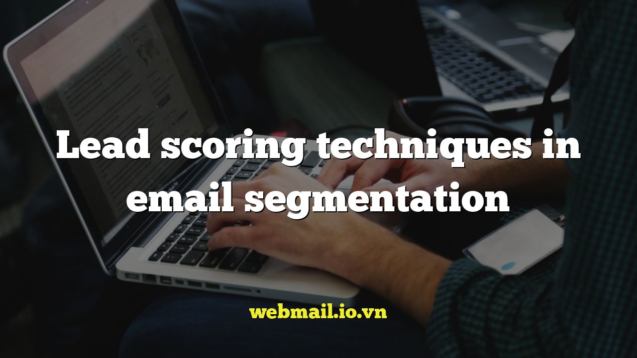 Lead scoring techniques in email segmentation