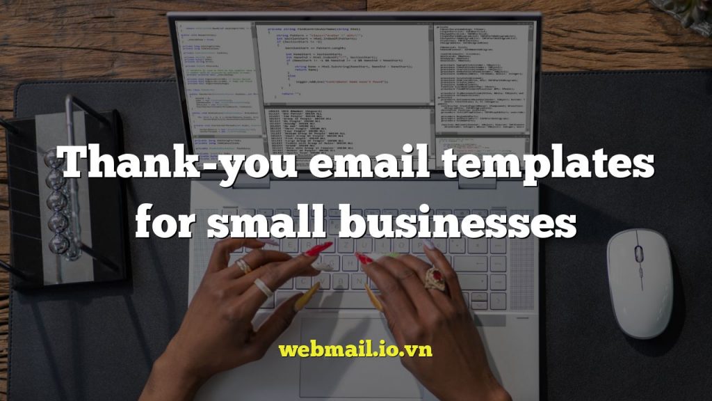 Thank-you email templates for small businesses