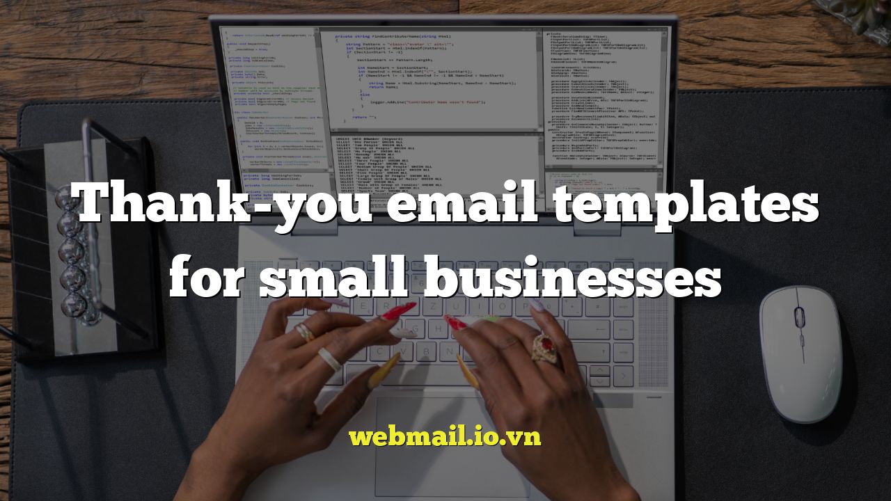 Thank-you email templates for small businesses