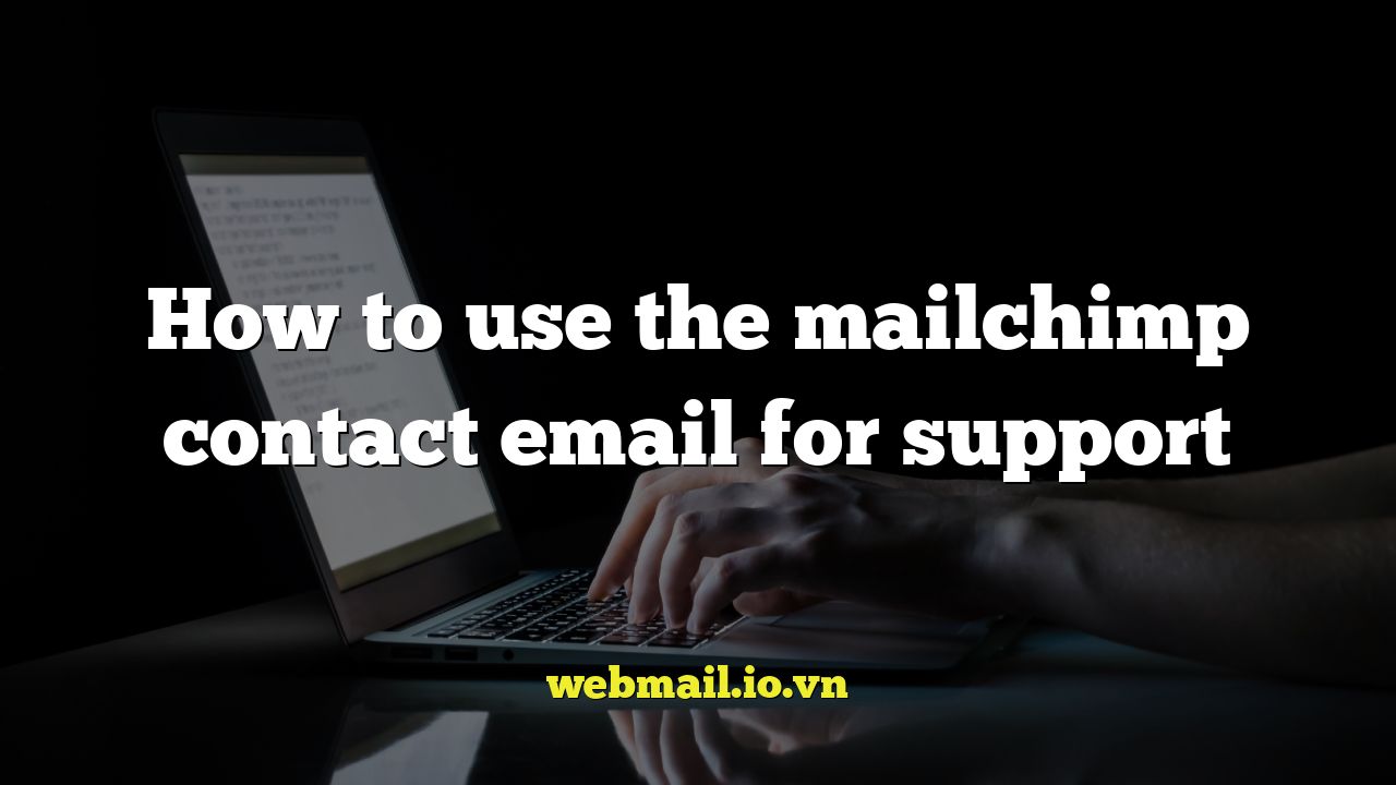 How to use the mailchimp contact email for support
